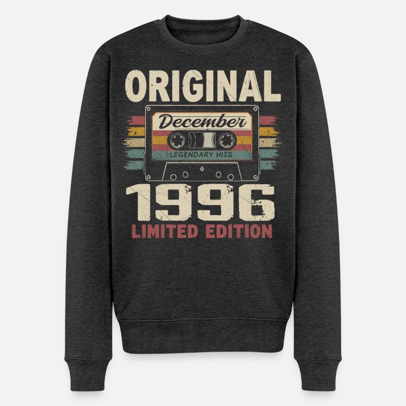 Cadeau D'anniversaire Décembre 1996 - Pull Premium bio Homme - anthracite chiné