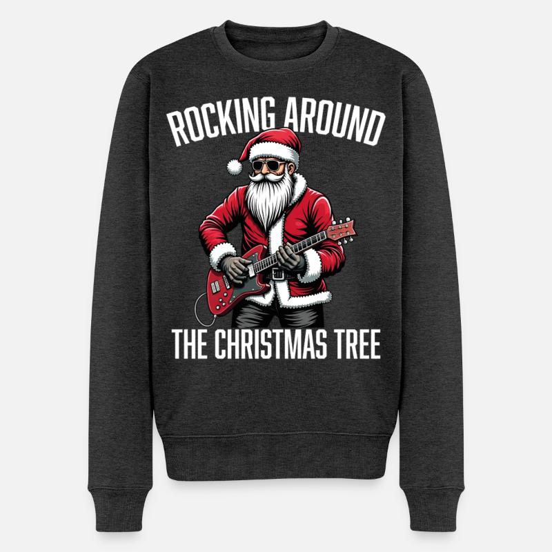 Se balancer autour du sapin de Noël - Pull Premium bio Homme - anthracite chiné