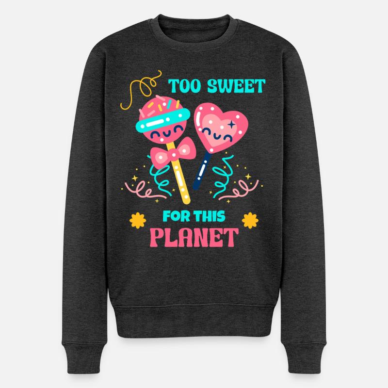 Candy Queen Süßigkeiten Mode - Männer Premium Bio Pullover - Anthrazit meliert
