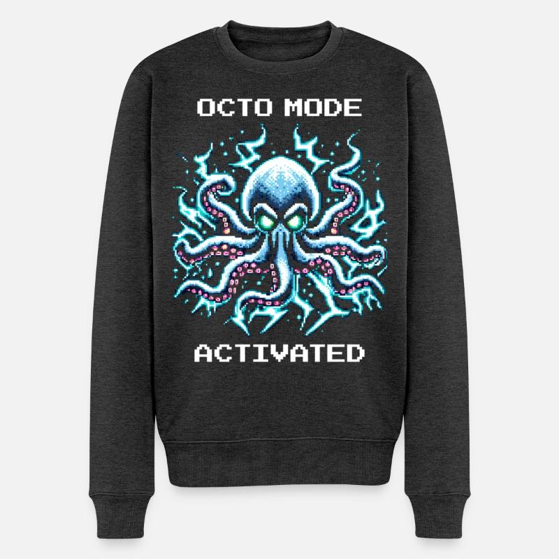 Mode pieuvre activé | Kraken Gaming Humour - Pull Premium bio Homme - anthracite chiné