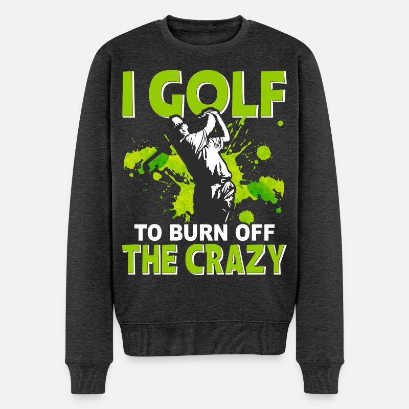 Golf - Männer Premium Bio Pullover - Anthrazit meliert