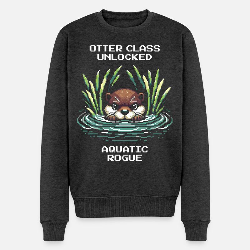 Classe Otter débloquée : Voleur d’eau | JDR - Pull Premium bio Homme - anthracite chiné