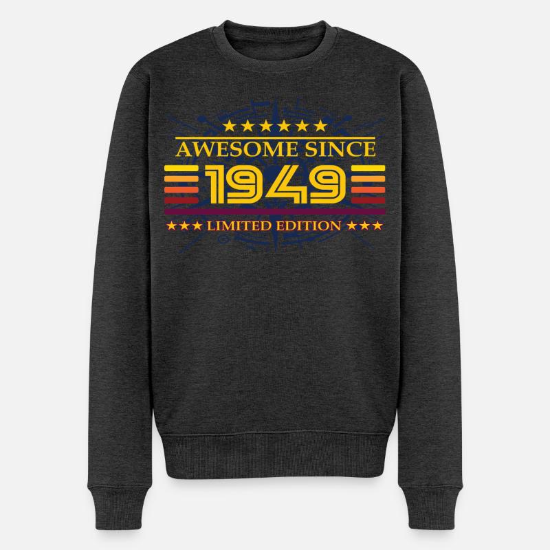 Awesome since 1949 Limited Edition - Männer Premium Bio Pullover - Anthrazit meliert