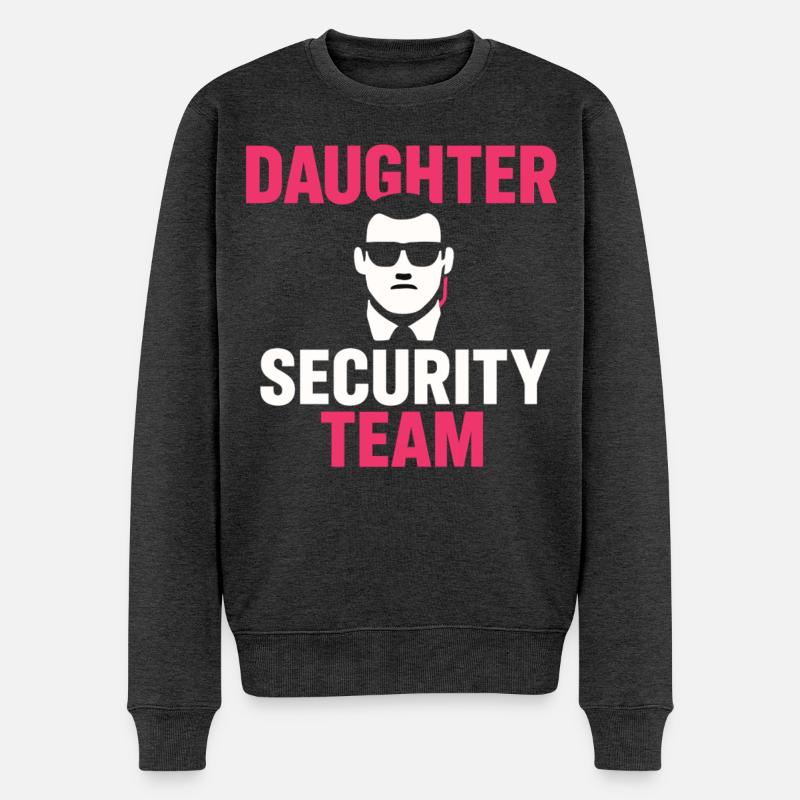 Daughter Security Team Vater Schutz - Männer Premium Bio Pullover - Anthrazit meliert