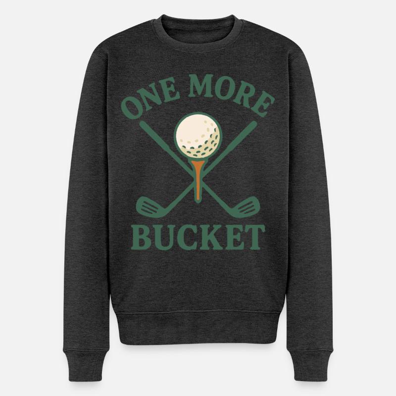 Ein weiterer Eimer Golfschläger Fun Design - Männer Premium Bio Pullover - Anthrazit meliert