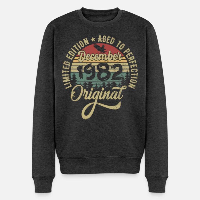 Dezember 1982 - Legende Seit Dezember 1982 - Männer Premium Bio Pullover - Anthrazit meliert