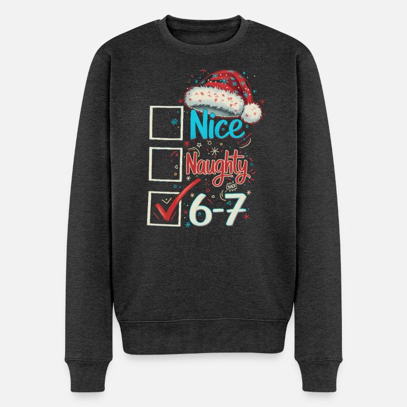 Gentil Coquin 6 7 Noël - Pull Premium bio Homme - anthracite chiné