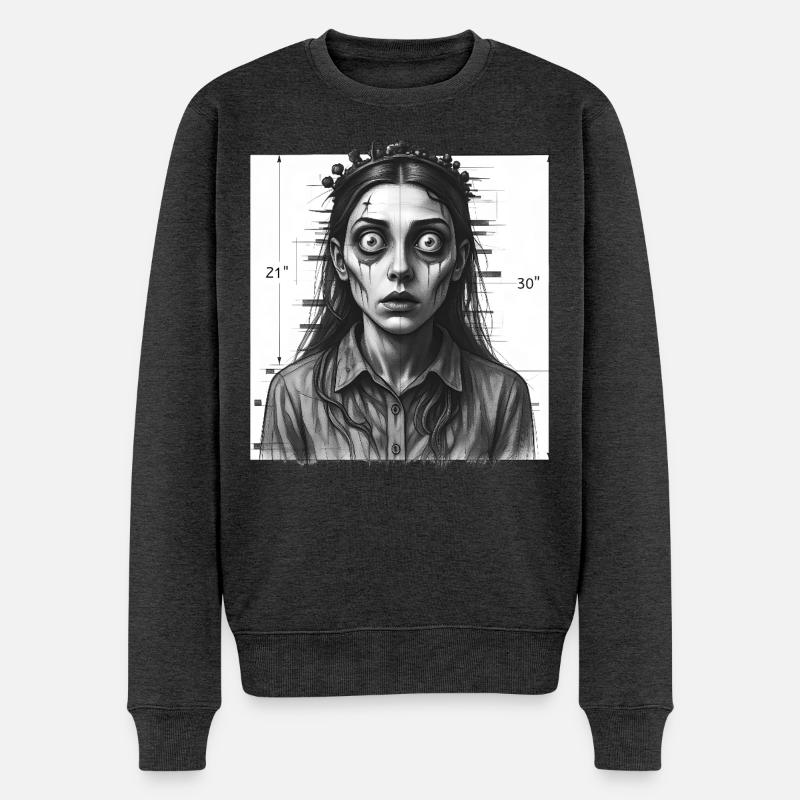 DIE HEXE – dunkle Hölle - Männer Premium Bio Pullover - Anthrazit meliert
