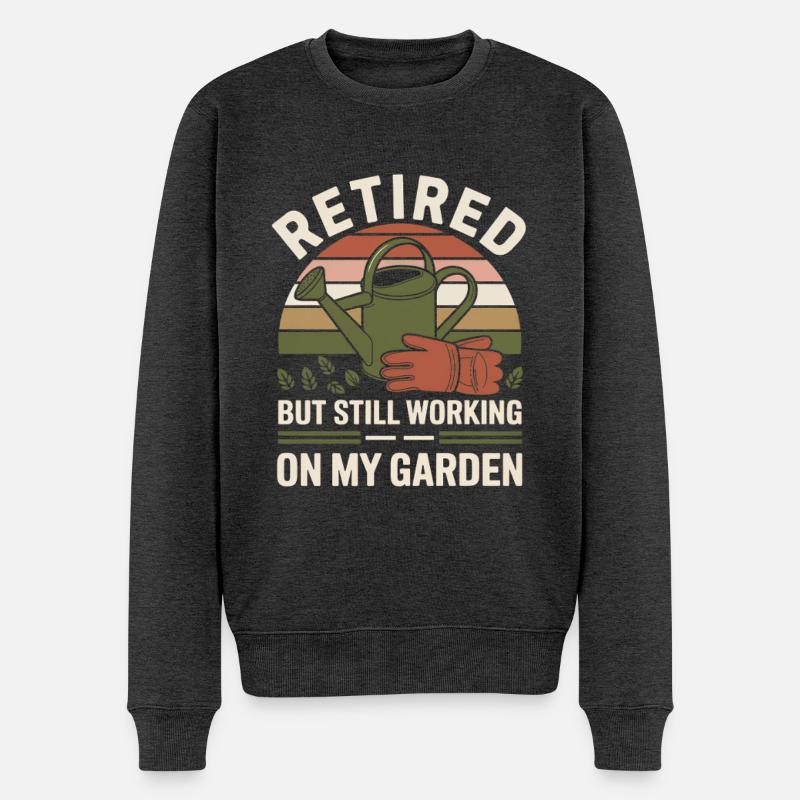 Humor Ruhestand - Männer Premium Bio Pullover - Anthrazit meliert