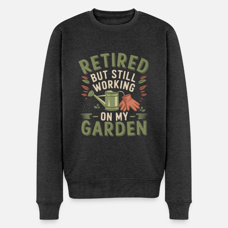 Humor Rentner - Männer Premium Bio Pullover - Anthrazit meliert