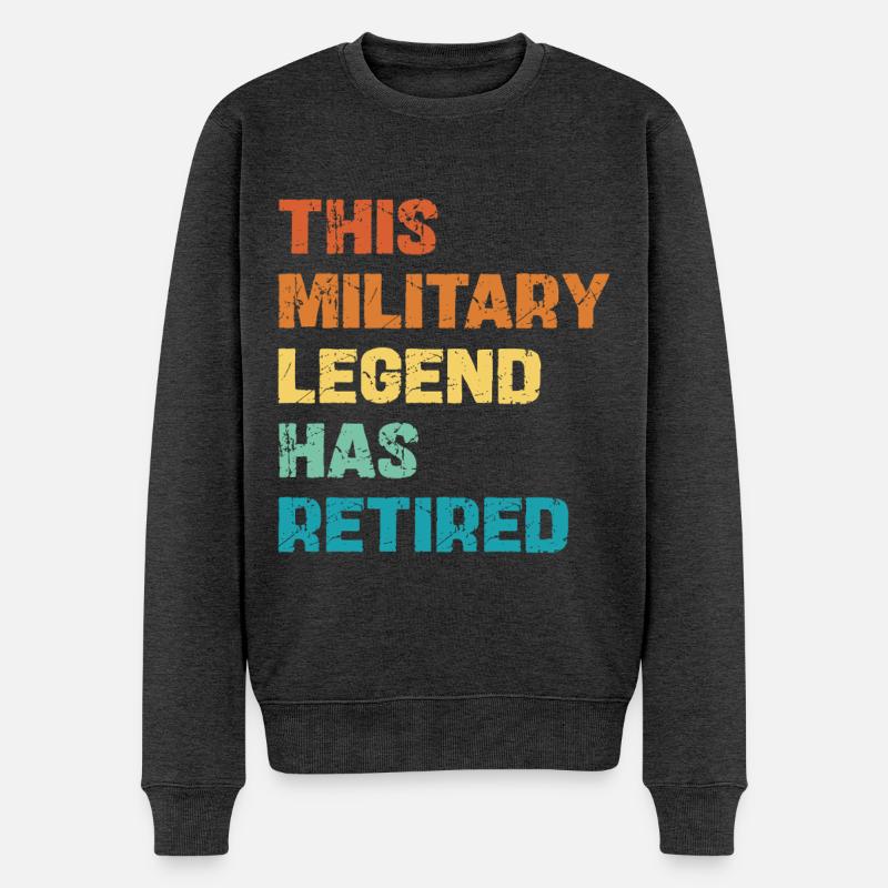 This Military Legend Retired - Männer Premium Bio Pullover - Anthrazit meliert
