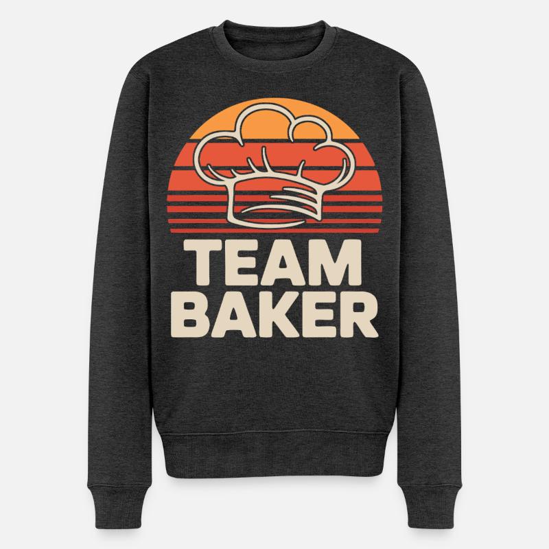 Team Baker Rétro - Pull Premium bio Homme - anthracite chiné