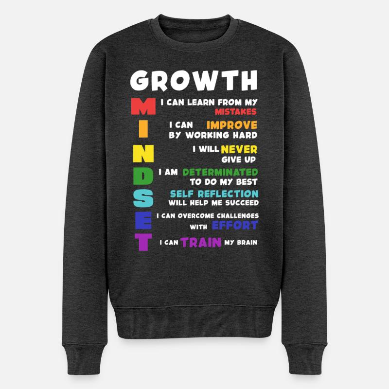 Growth Mindset Acronym Poster - Pull Premium bio Homme - anthracite chiné