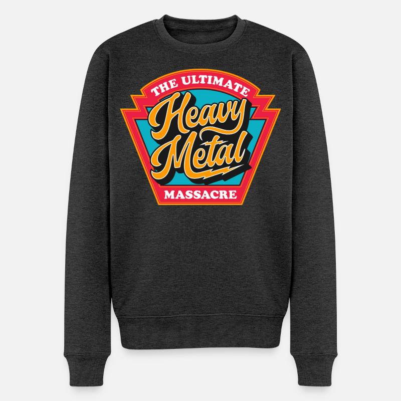 Das ultimative Heavy-Metal-Massaker - Männer Premium Bio Pullover - Anthrazit meliert