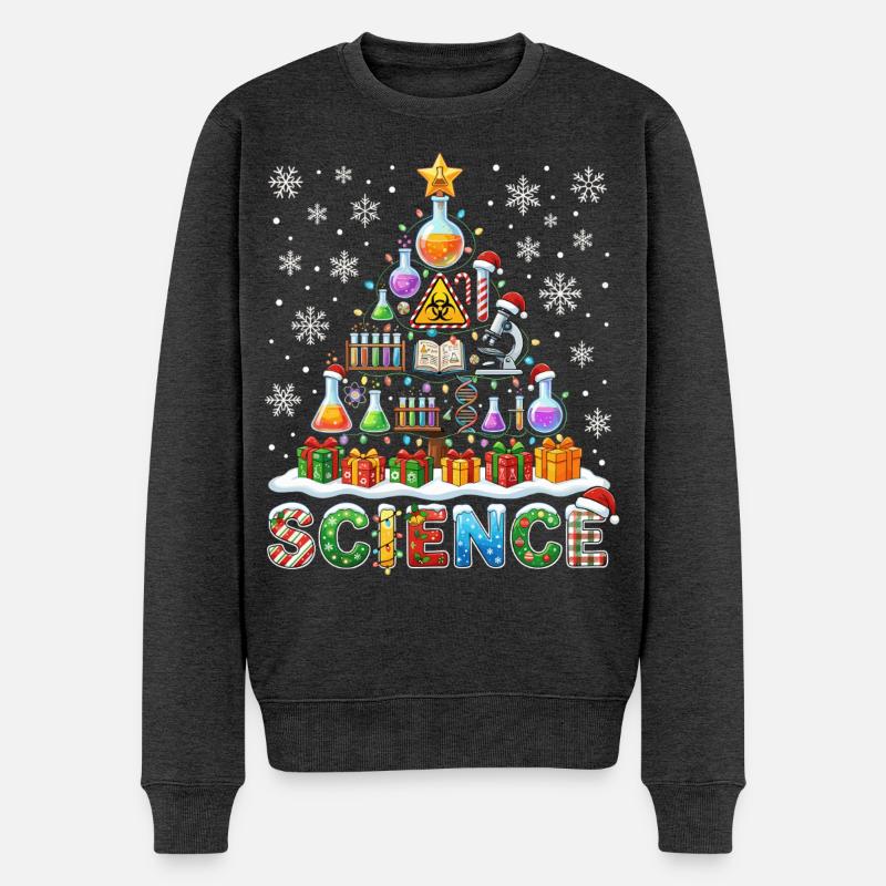 Wissenschafts Weihnachtsbaum Labor Geräte Geschenk - Männer Premium Bio Pullover - Anthrazit meliert