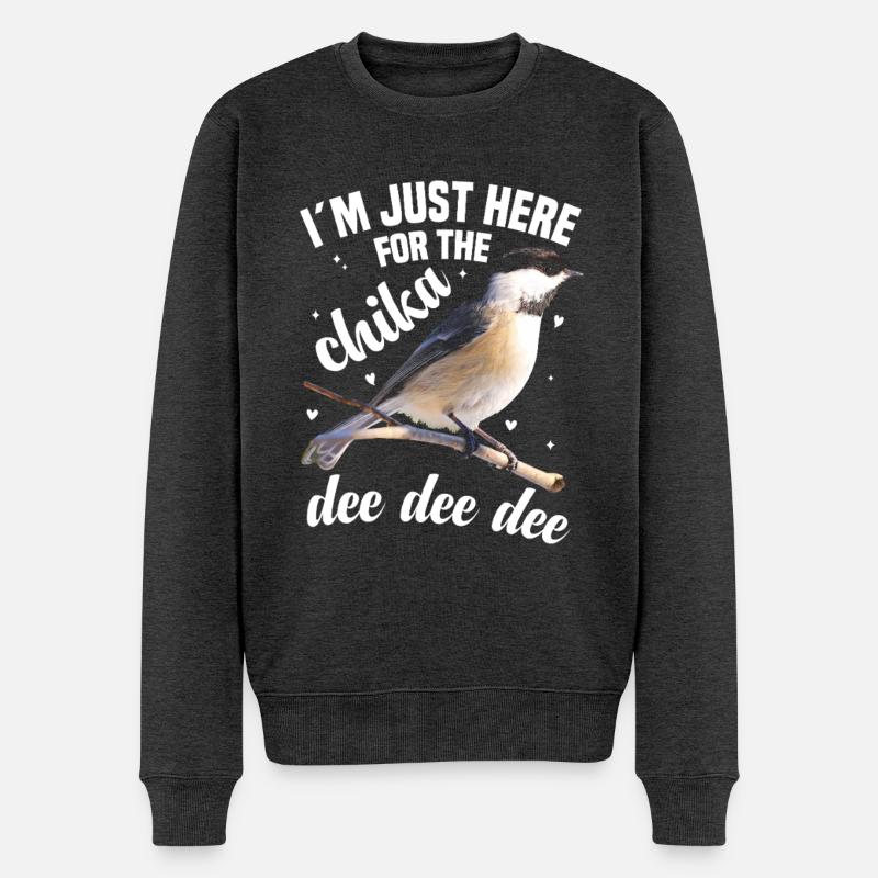 Vogelbeobachter, Vogelbeobachter, Vogelhaus, Vogelbeobachter - Männer Premium Bio Pullover - Anthrazit meliert