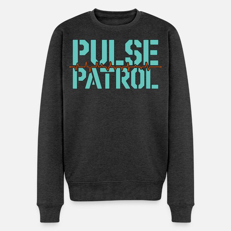 Cardiac Tech Pulse Patrol Pacemaker Technician - Männer Premium Bio Pullover - Anthrazit meliert