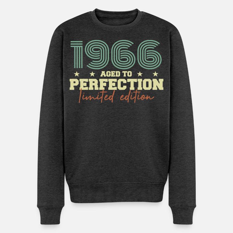 1966 - Männer Premium Bio Pullover - Anthrazit meliert