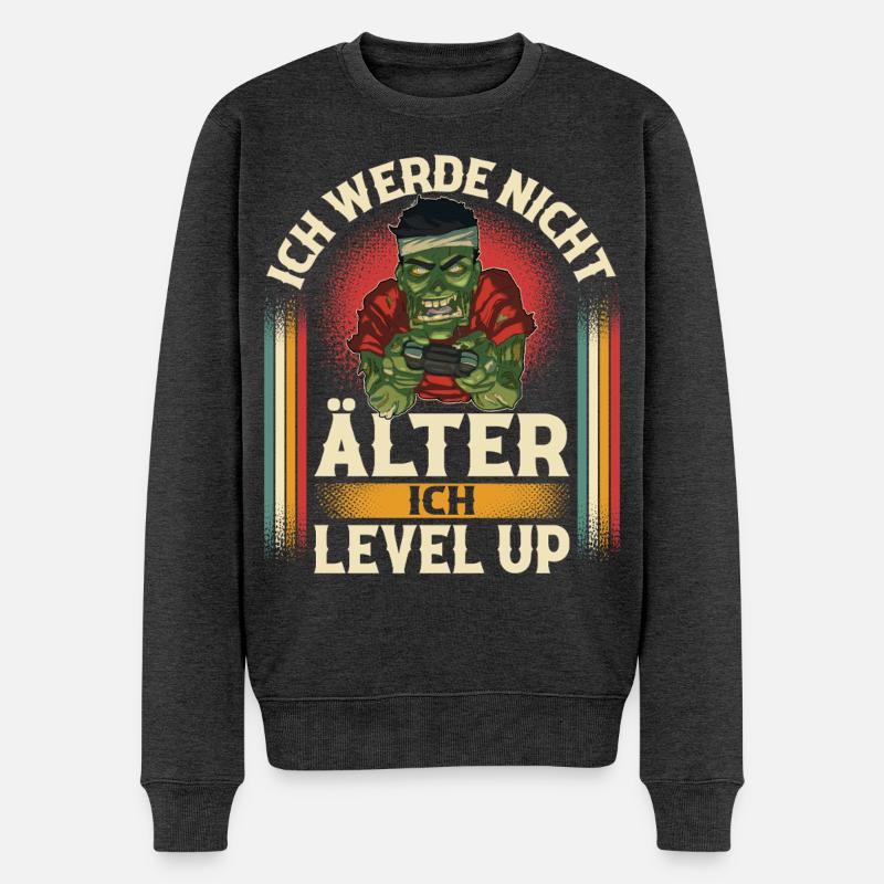 Gamer Gaming - Männer Premium Bio Pullover - Anthrazit meliert