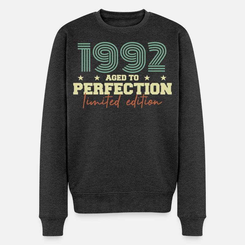 1992 - Männer Premium Bio Pullover - Anthrazit meliert