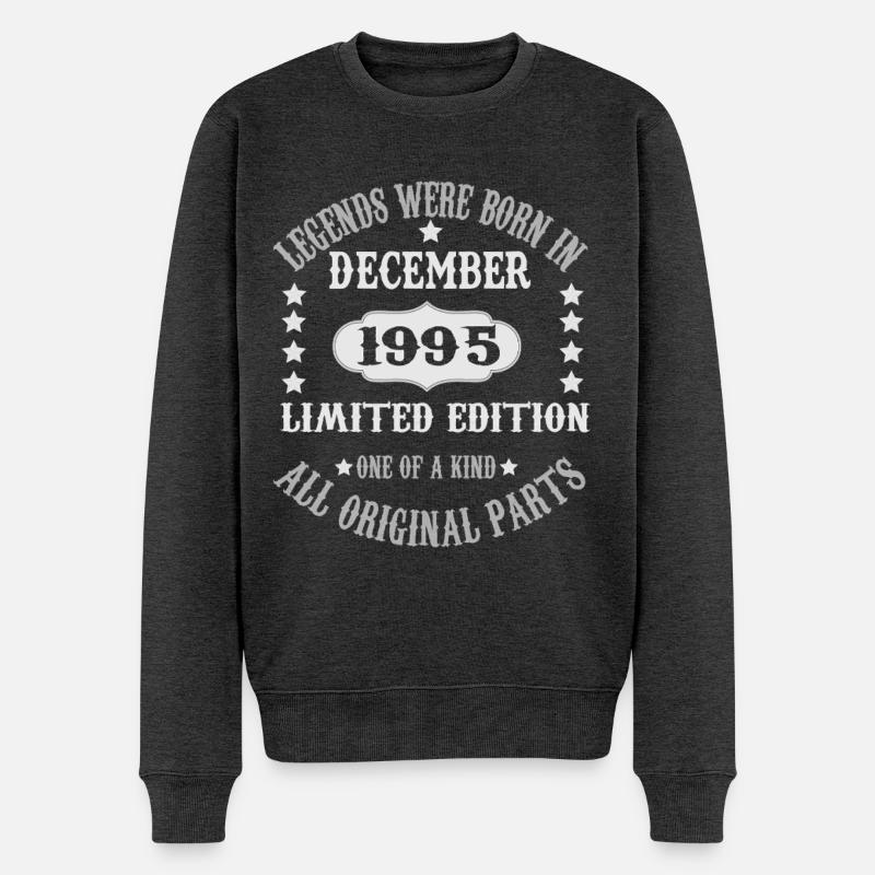 Legenden-wurden-im-Dezember-1995-geboren - Männer Premium Bio Pullover - Anthrazit meliert