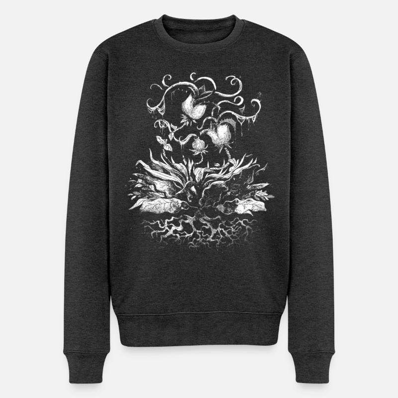 Botanischer Hunger - Männer Premium Bio Pullover - Anthrazit meliert