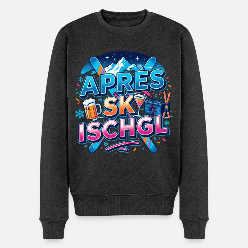 Ischgl Après Ski Party - Männer Premium Bio Pullover - Anthrazit meliert