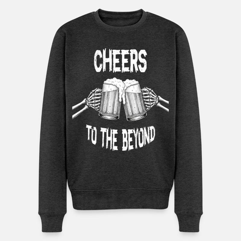 Stoß ins Jenseits - Männer Premium Bio Pullover - Anthrazit meliert
