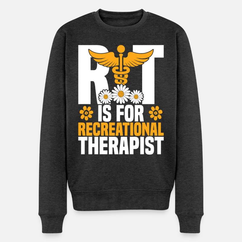 Therapeutischer Freizeittherapeut - Männer Premium Bio Pullover - Anthrazit meliert
