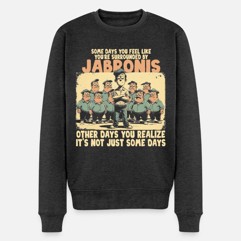 Jabroni - Männer Premium Bio Pullover - Anthrazit meliert