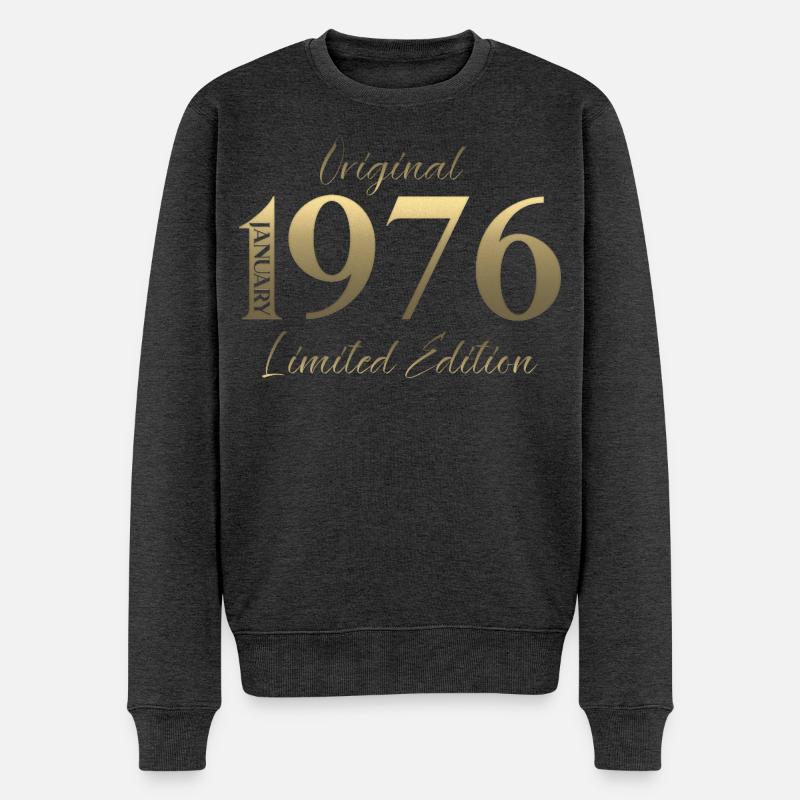 50e anniversaire Original janvier 1976 - Pull Premium bio Homme - anthracite chiné