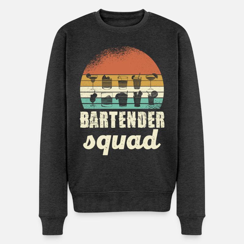 Barmans Squad Rétro - Pull Premium bio Homme - anthracite chiné