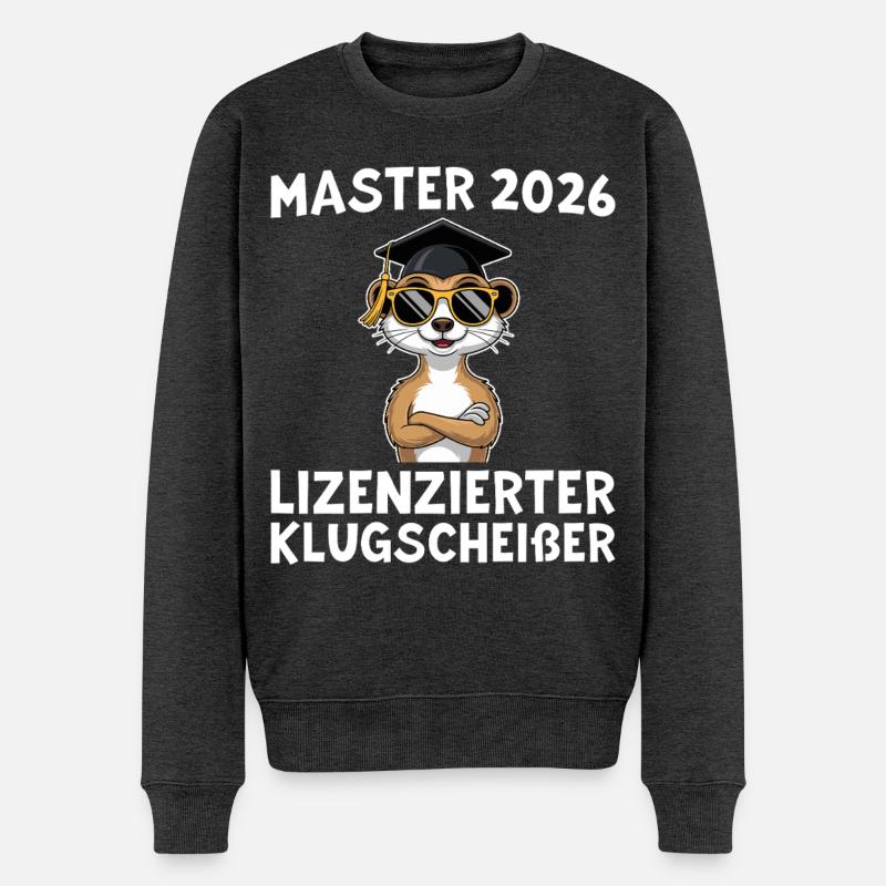Abschlussprüfung 2026 Mastertitel Geschenkidee - Männer Premium Bio Pullover - Anthrazit meliert