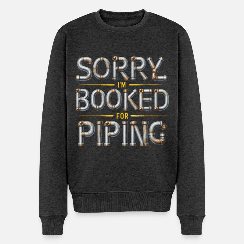 Rohrleger Rohrleitungsbauer - Männer Premium Bio Pullover - Anthrazit meliert