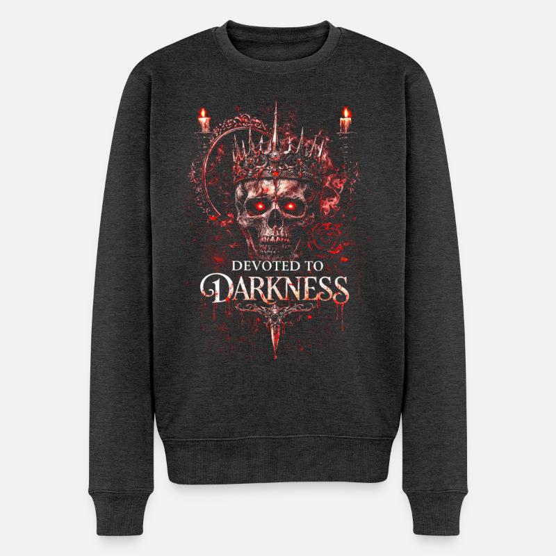 Dark Romance Booktok Devoted To Darkness - Männer Premium Bio Pullover - Anthrazit meliert