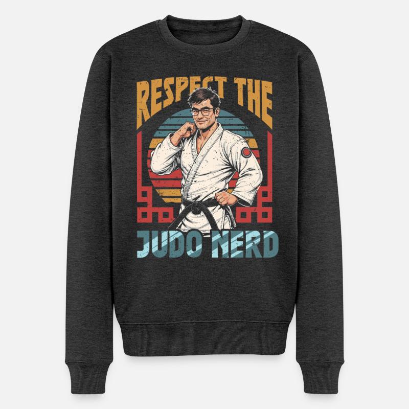 Judo Kampfsport - Männer Premium Bio Pullover - Anthrazit meliert