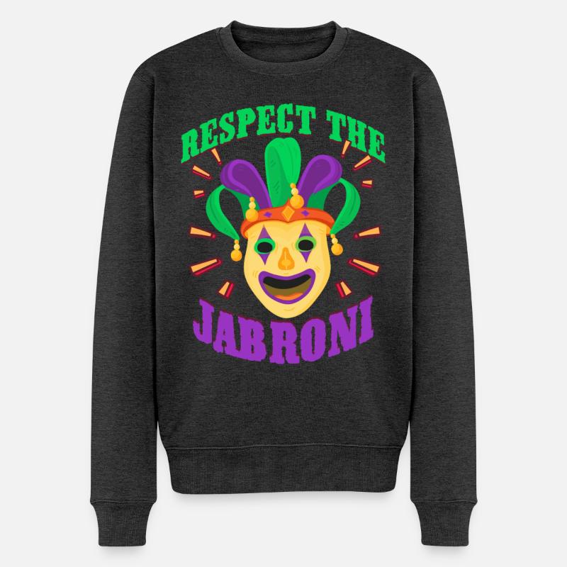 Respect The Jabroni - Männer Premium Bio Pullover - Anthrazit meliert