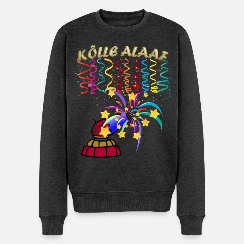 Feux d’artifice Alaaf de Cologne - Pull Premium bio Homme - anthracite chiné