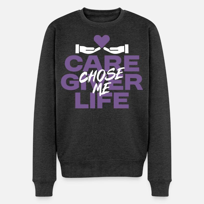 Pflegerin Pfleger Altenpflege - Männer Premium Bio Pullover - Anthrazit meliert