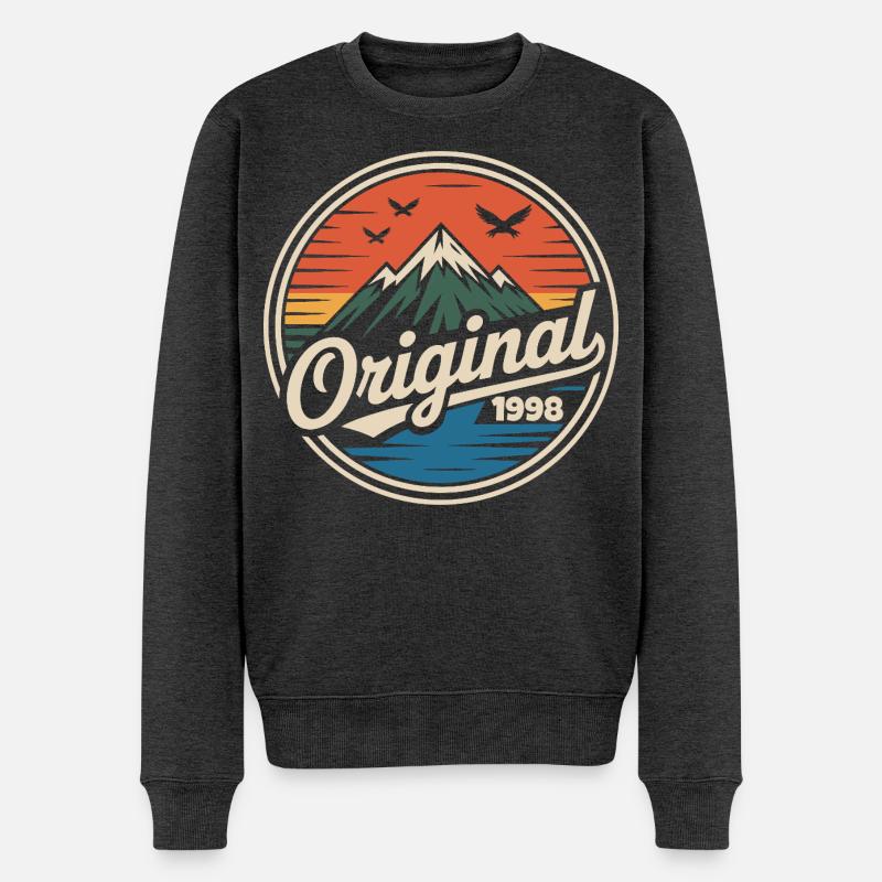 Originales Retro-Jubiläum von 1998 - Männer Premium Bio Pullover - Anthrazit meliert
