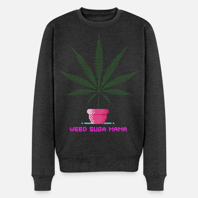Weed Suga Mama - Männer Premium Bio Pullover - Anthrazit meliert