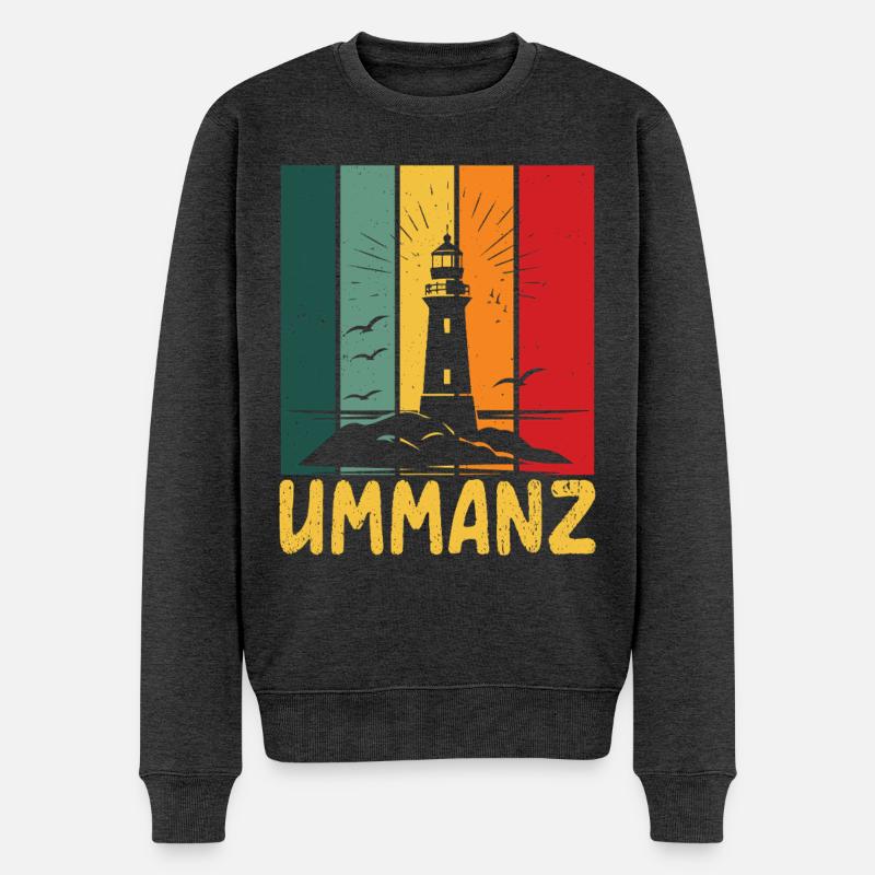 Ostsee Urlaub INSEL UMMANZ Lustiges - Männer Premium Bio Pullover - Anthrazit meliert