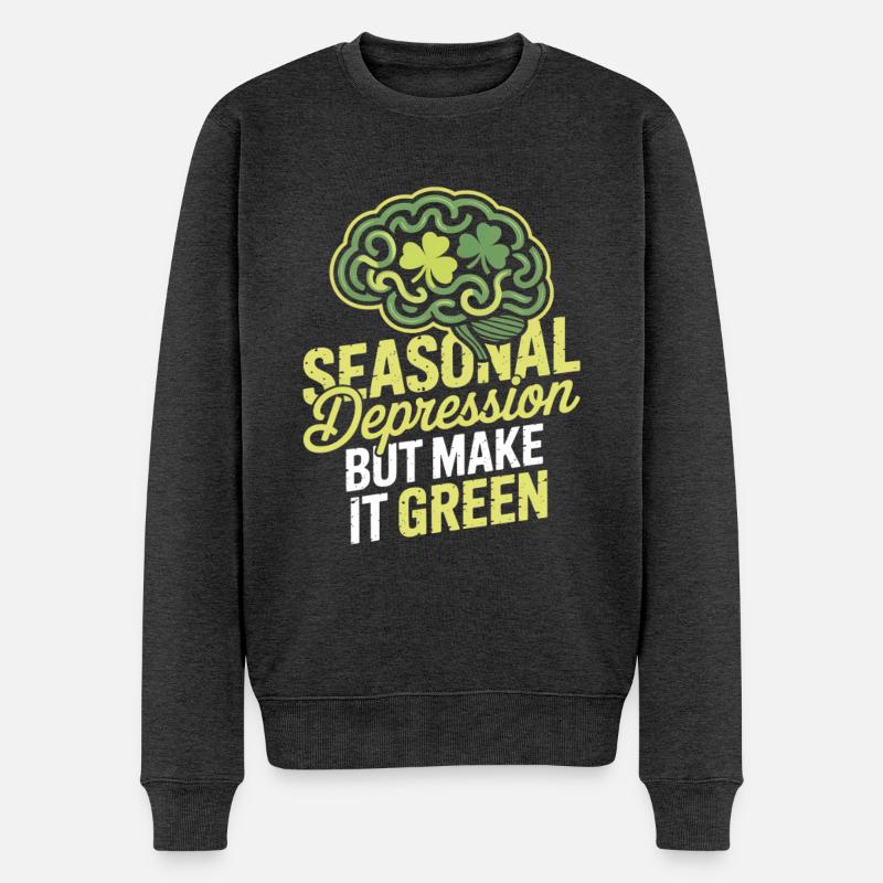 La Saint-Patrick - Pull Premium bio Homme - anthracite chiné