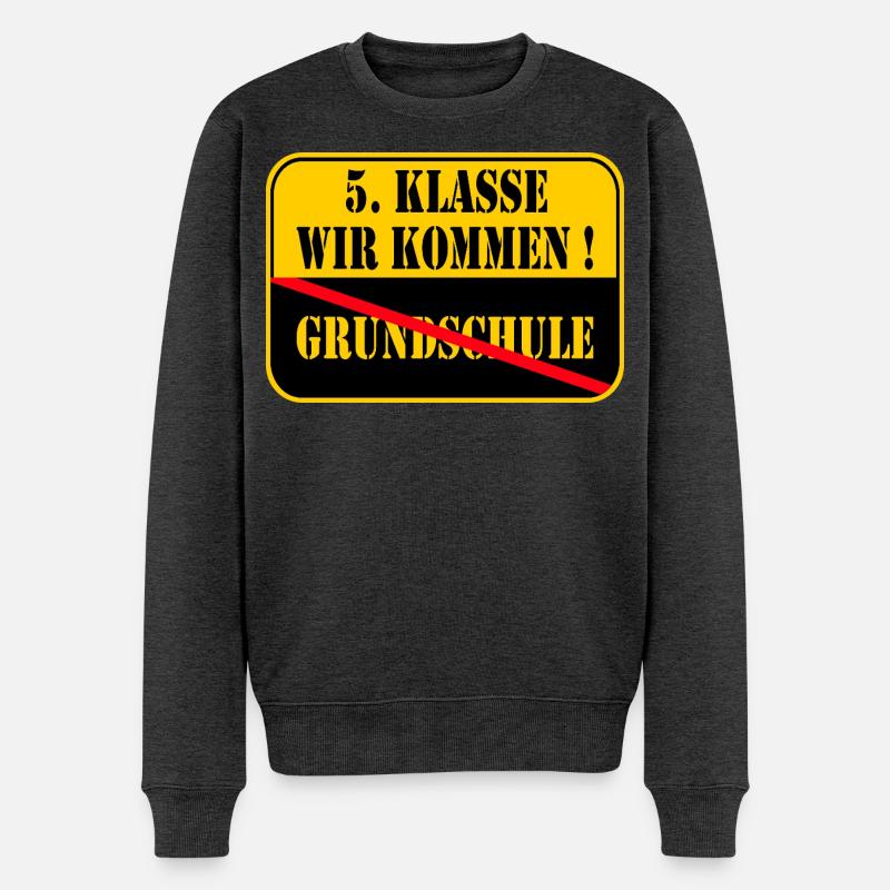 5. Klasse - Männer Premium Bio Pullover - Anthrazit meliert