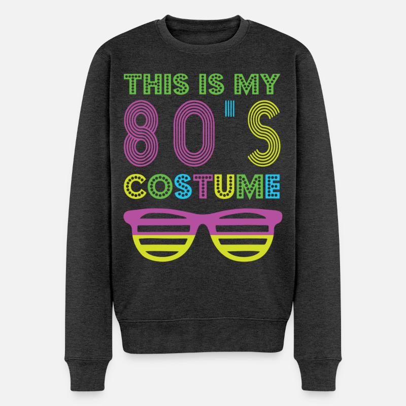 Style 80er Retro-Party-Outfit 80er - Männer Premium Bio Pullover - Anthrazit meliert