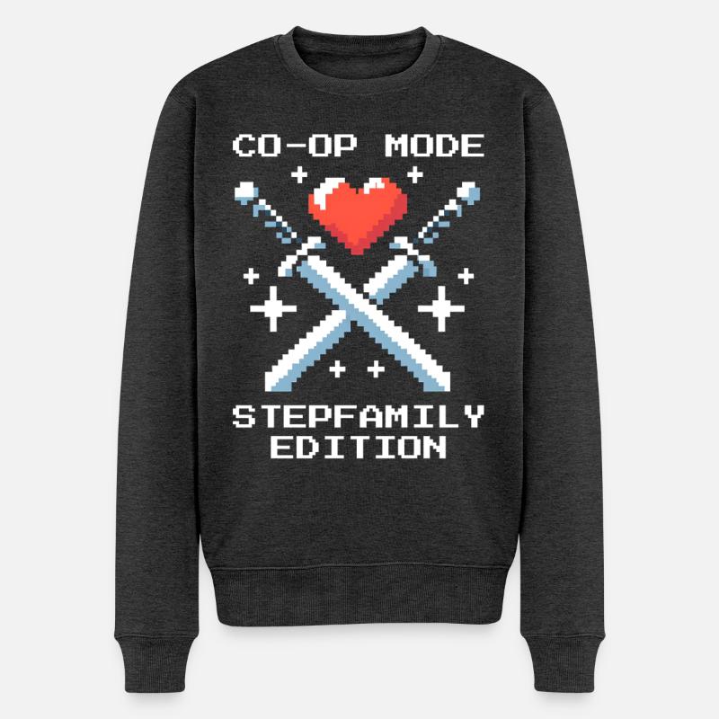 Co-Op-Modus: Stieffamilie-Edition | Patchwork - Männer Premium Bio Pullover - Anthrazit meliert