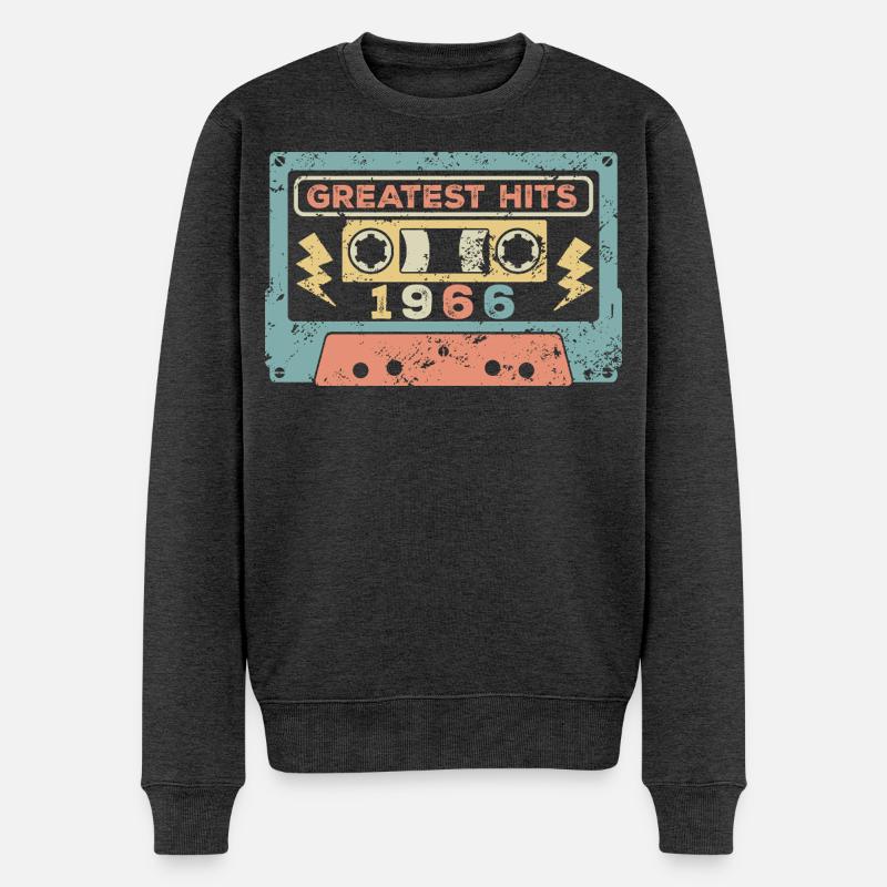 Vintage 1966 - Männer Premium Bio Pullover - Anthrazit meliert