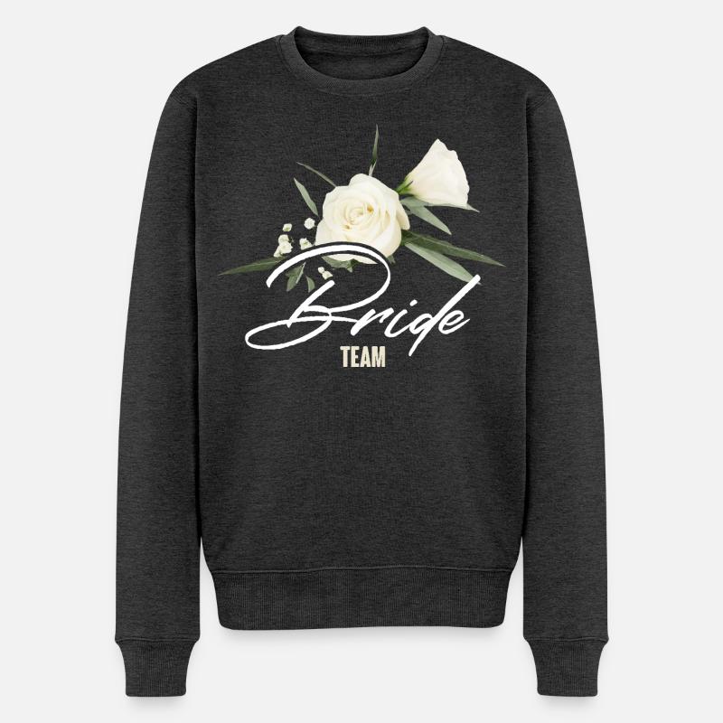 Team bride - Männer Premium Bio Pullover - Anthrazit meliert