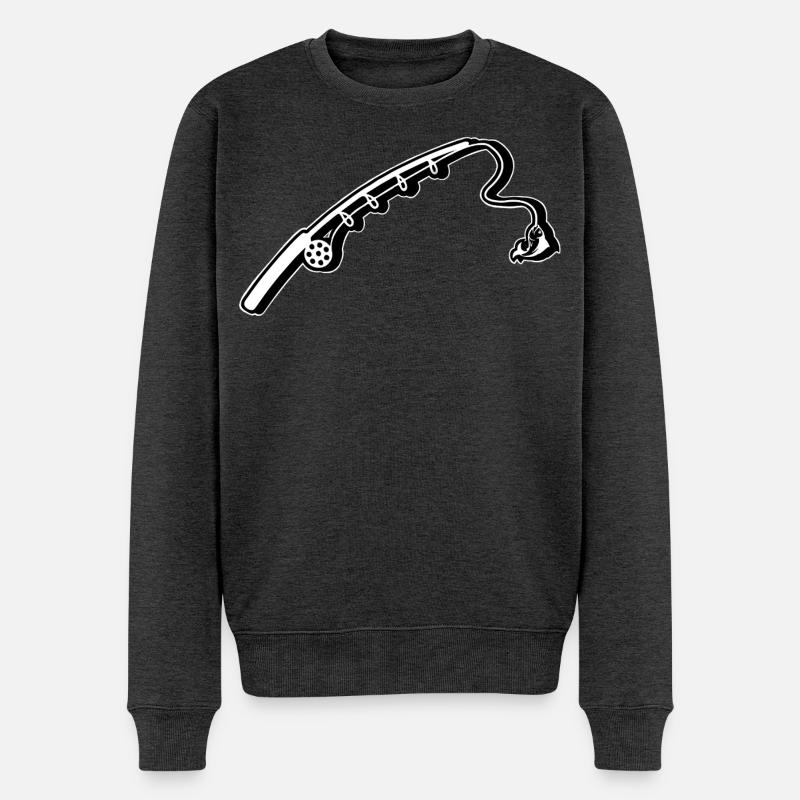 Pêche à la canne à pêche - Pull Premium bio Homme - anthracite chiné