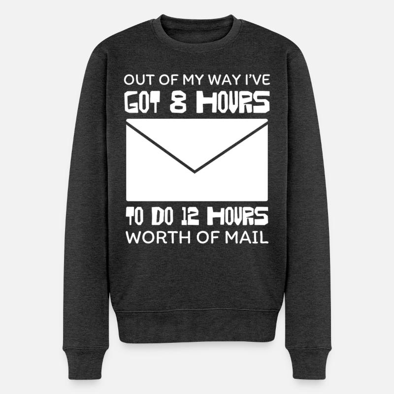Acht Stunden E Mail Marathon - Männer Premium Bio Pullover - Anthrazit meliert